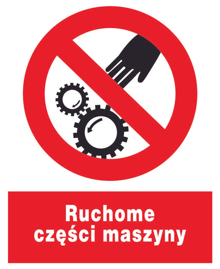 ZZO-40 SCHILD Arbeitsschutzschild Bewegliche Teile der Maschine