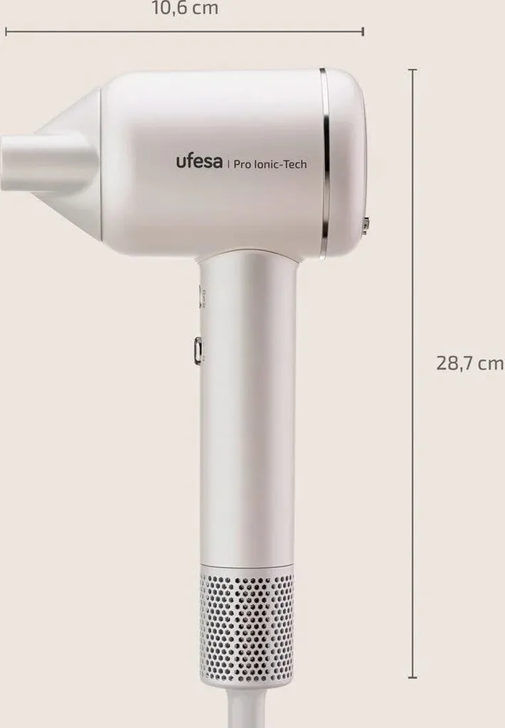 Sèche-cheveux ionique UFESA PRO IONIC-TECH blanc pour brushing doux - 2