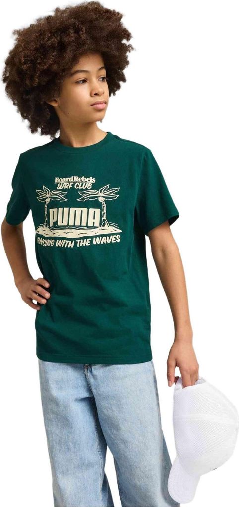 Puma T-shirt 685152-60 in Green color size 14