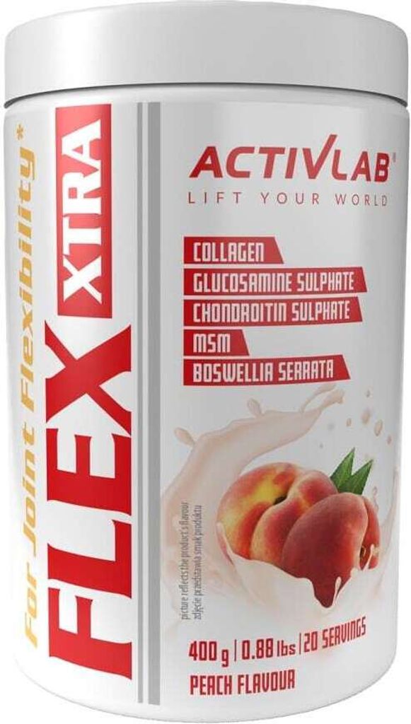 Activlab Flex XTRA 400g Hydrolysiertes Typ-I-Kollagen, gesunde Gelenke und Sehnen - Pfirsich