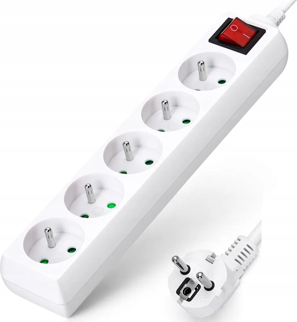 Multipresa Professionale Aigostar 5 Vie 16A 3680W - Bianca 1.5mt CE