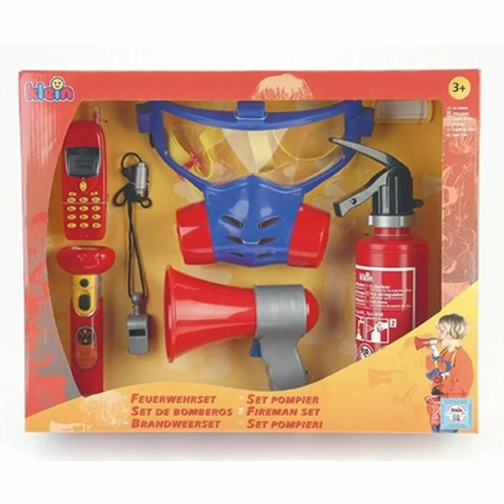 Kit de pompier 7pcs en plastique robuste avec casque et accessoires