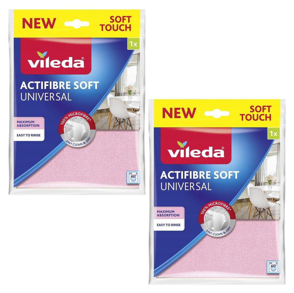 2x chiffon microfibre multi-usage Vileda Actifibre Soft Image du produit 