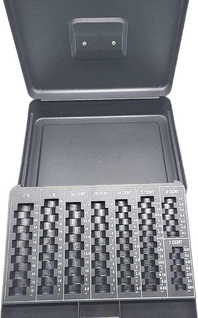 Pokladna HMF s deskou na počítání euromincí 30x24x9cm černá Obrázek produktu 13
