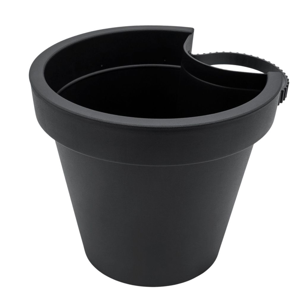 Vaso da fiori per pluviale - antracite - vaso per piante da Immagine del prodotto 