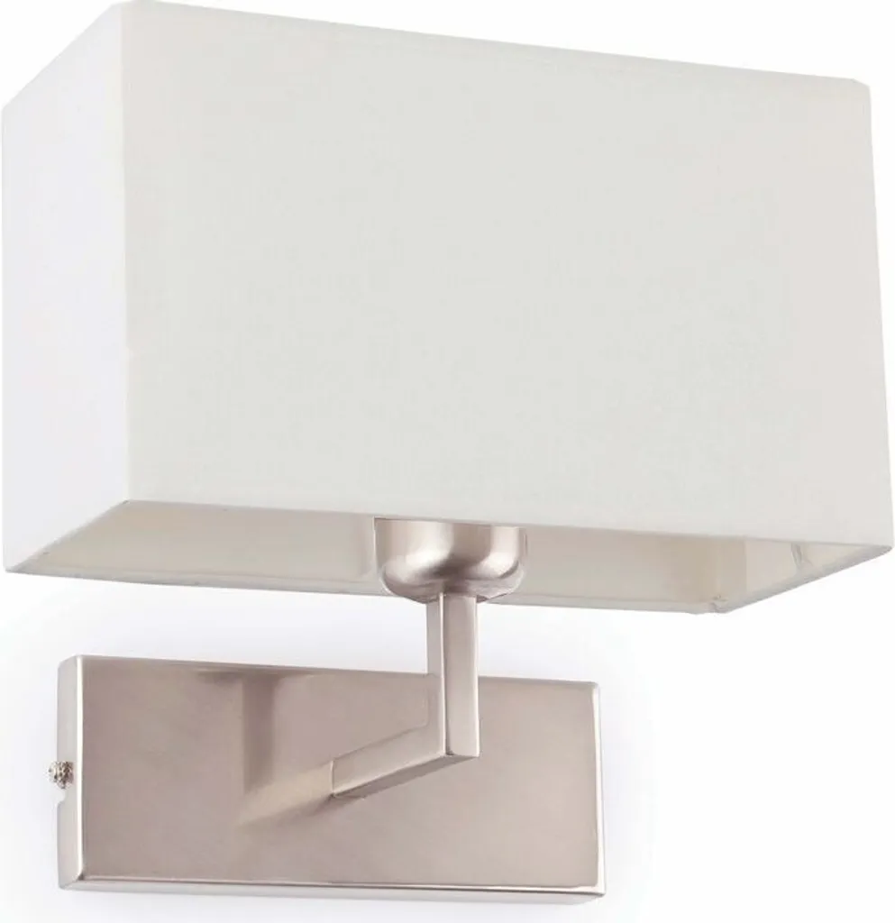 Applique RODA Nichel Opaco Bianco - Lampada Parete Moderna Faro - 1