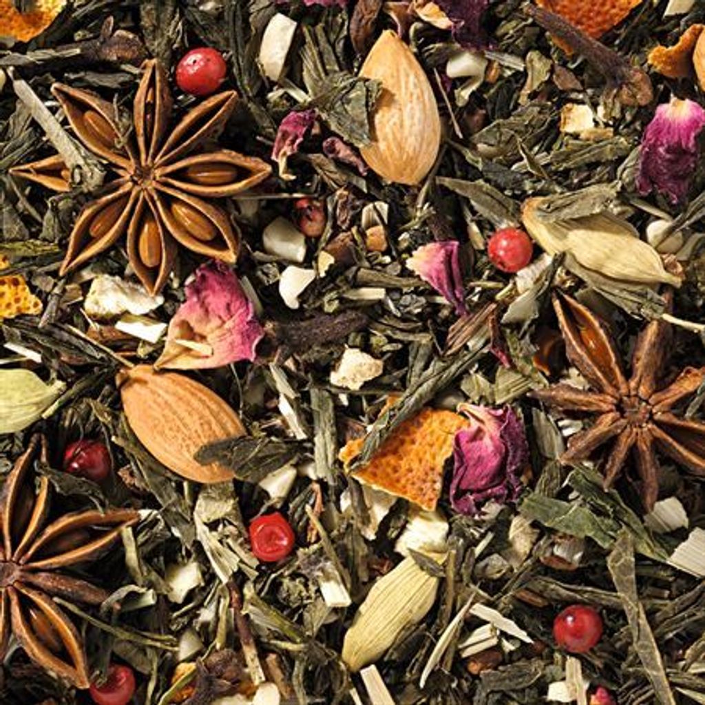 1 kg Grünteemischung Sencha Honigkuchen aromatisiert