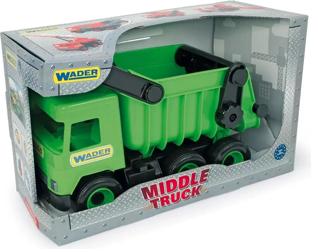 MIDDLE TRUCK Camion benne incassable - Jouet de chantier vert durable
