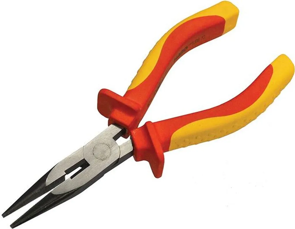 Faithfull Pince à bec long VDE 170mm isolée pour travaux électriques