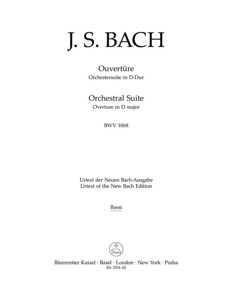 Ouvertüre D-Dur Nr.3 BWV1068 für Orchester Cello / Baß