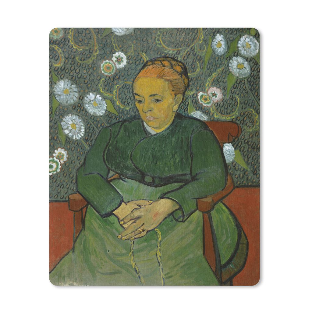 MuchoWow Mauspad Mousepad La berceuse (Porträt von Madame Roulin) - Vincent van Gogh 30x40 cm - Mousepads - Maus Mat - Pad - Mausunterlage - Mau...