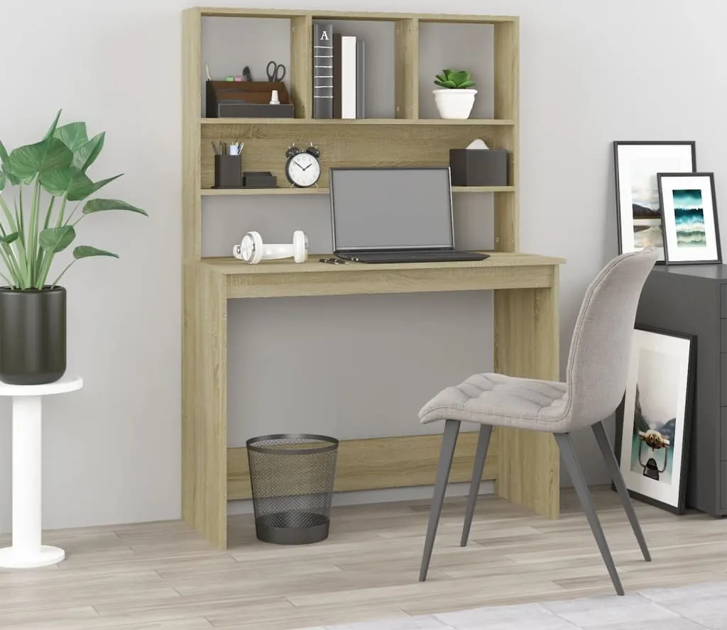 Scrivania per Cameretta e Studio Rovere Sonoma 102x45x148 cm