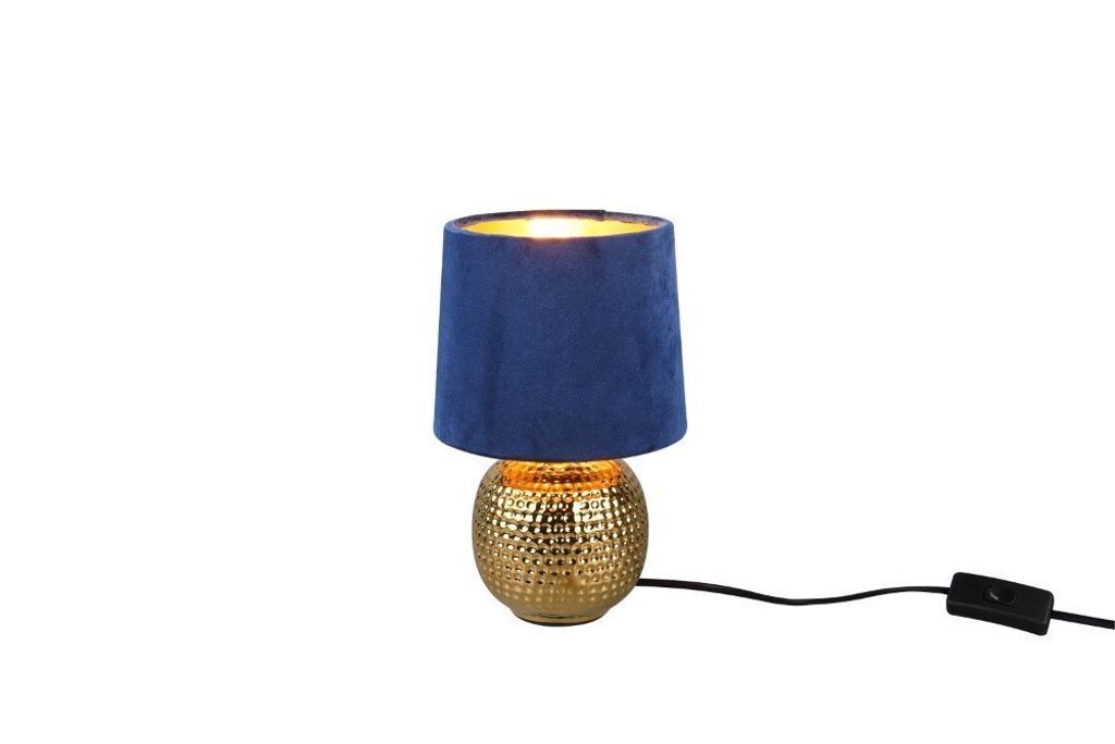 Lampe de table SOPHIA dorée et bleu marine, 1xE14x40W, Image du produit 