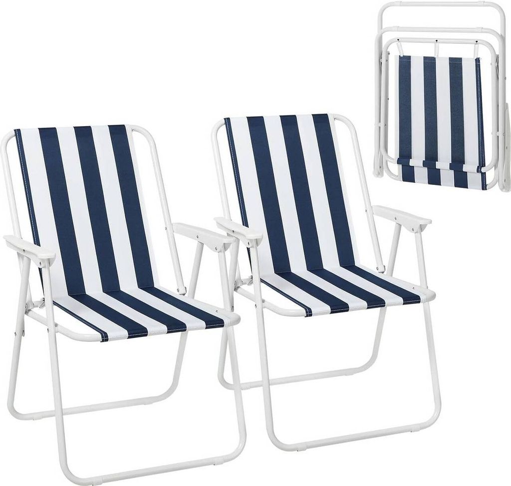 Portable Campingstuhl-Set - Leichte Strandstühle - Tragbare Anglerstühle - Stabil und umweltfreundlich - 58 cm x 53 cm x 76 cm