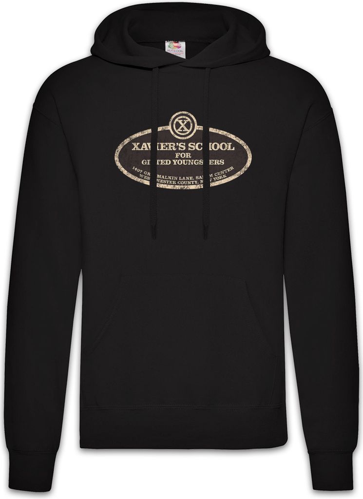 Urban Backwoods Xavier's School For Gifted Youngsters, Herren Hoodie, Farbe: Schwarz, Größe: XL