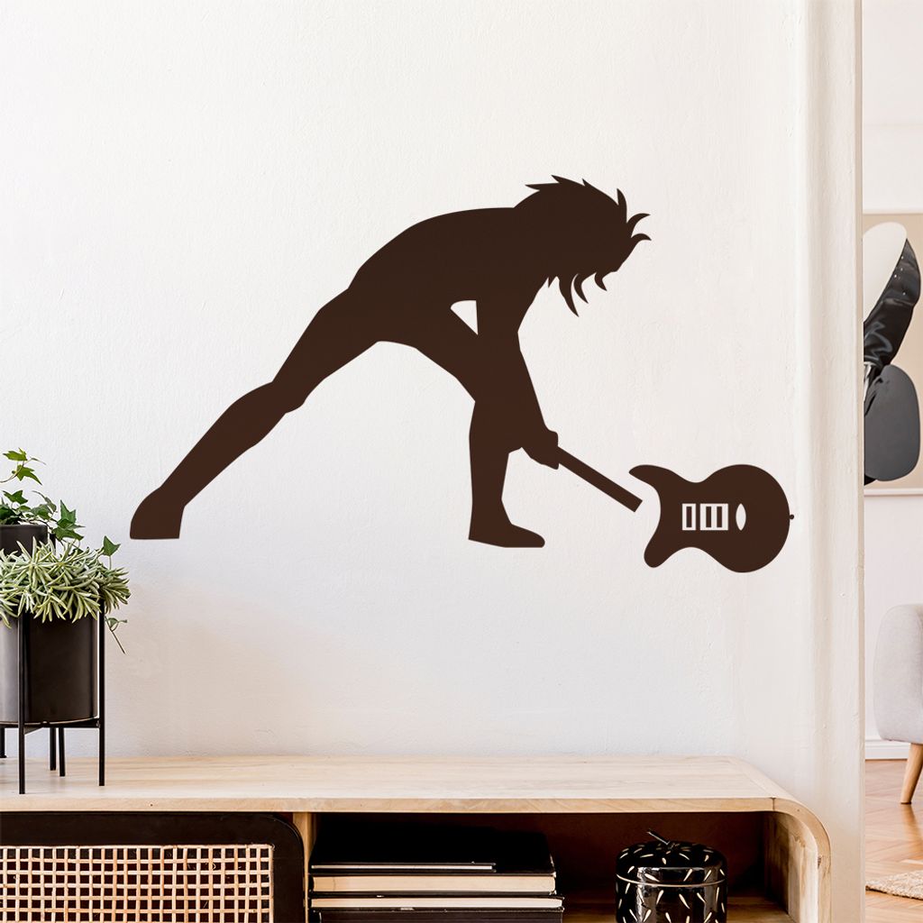 Gitarrist Musiker Festival Wandtattoo Wandaufkleber Wall Sticker - Dekoration, Küche, Wohnzimmer, Schlafzimmer, Badezimmer