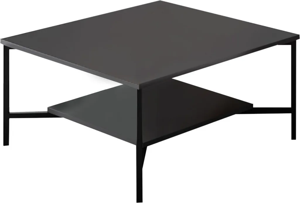 Table Basse Carrée Anthracite Skye Decor pour Salon Design Moderne Noir