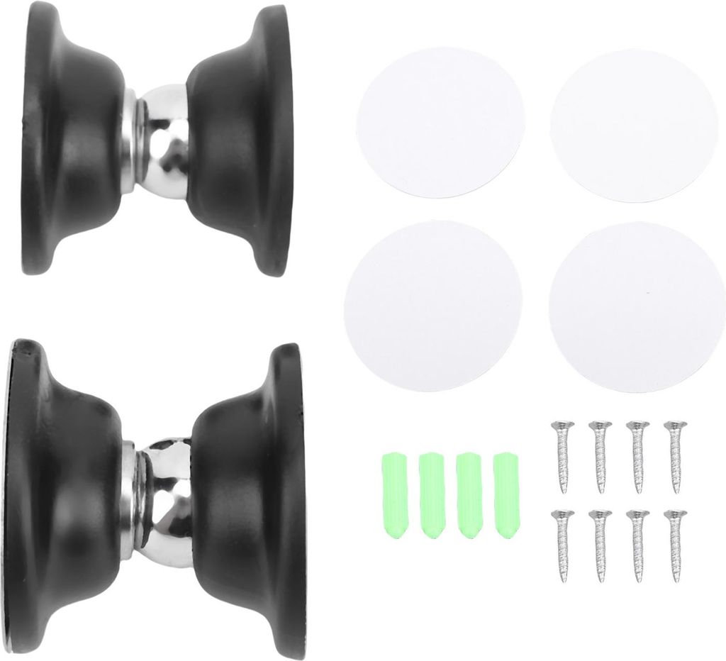 2 Set magnetischer Türstopper für Wohnmobile, robuste Fangmagnete für Wohnmobile, Wohnmobile, Reiseanhänger und Sattelkupplungen, schwarz