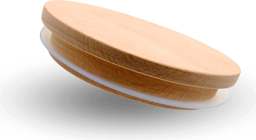 Holzdeckel mit Dichtung 85/74 mm - Holzdeckel für ein Glas, Deckel Aus Holz, Holz Deckel