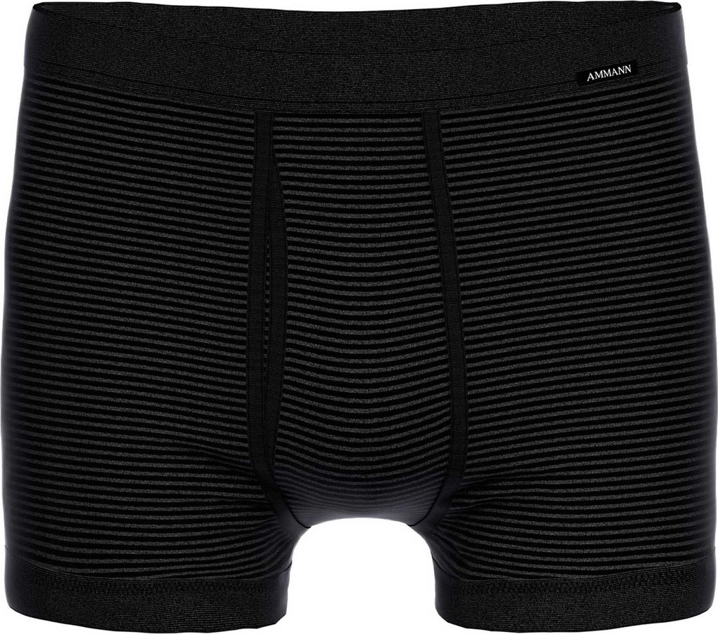 AMMANN Herren Boxershorts - Boxer Briefs Jeans, Weichbund, Eingriff, Feinripp, Baumwollmischung Anthrazit 3XL