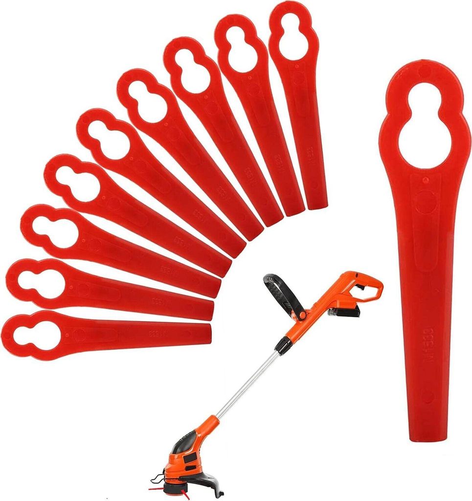 100 Stück Ersatzmesser Set – Kunststoff Rasentrimmer Produktbild 