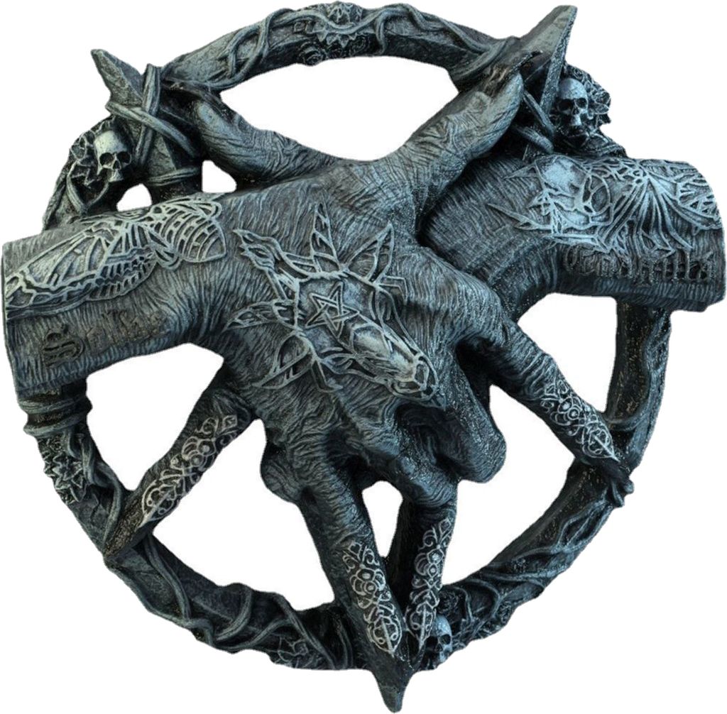 Teufelshand-Figur mit Ziegenhorn, Wanddekoration für Zuhause, Büro, Wohnzimmer, Badezimmer, gruselige Dämonenhand-Harzstatue, Skulptur, Wandorna...
