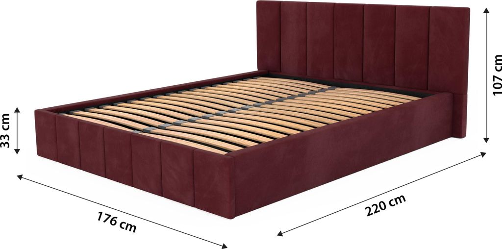 Muralo PREMIUM POLSTERBETT für Schlafzimmer Polsterbett mit Produktbild 