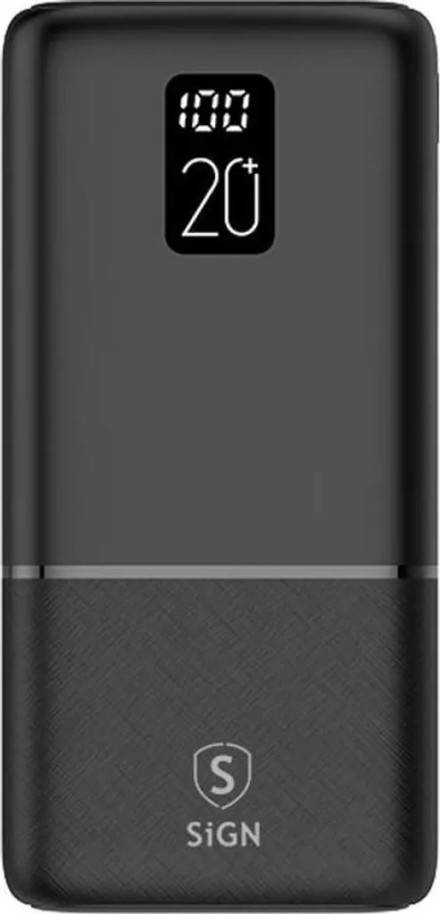 Batterie externe 20000mAh QC puissante 2,1A Noir - Chargeur nomade haute capacité