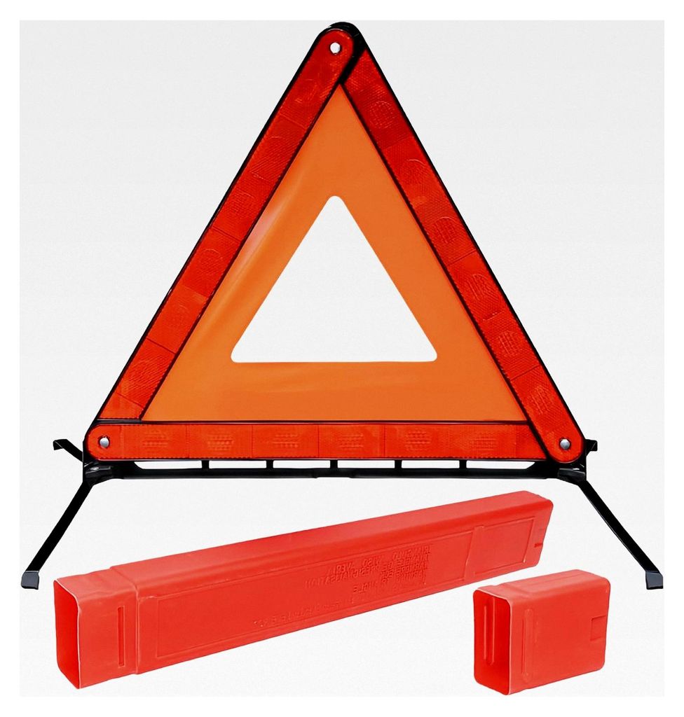 Faltbares Warndreieck für Autos mit Aufbewahrungsbox, Warndreieck für Pannenhilfe und Unfallsicherheit, kompakt, reflektierend, StVZO-konform, ge...