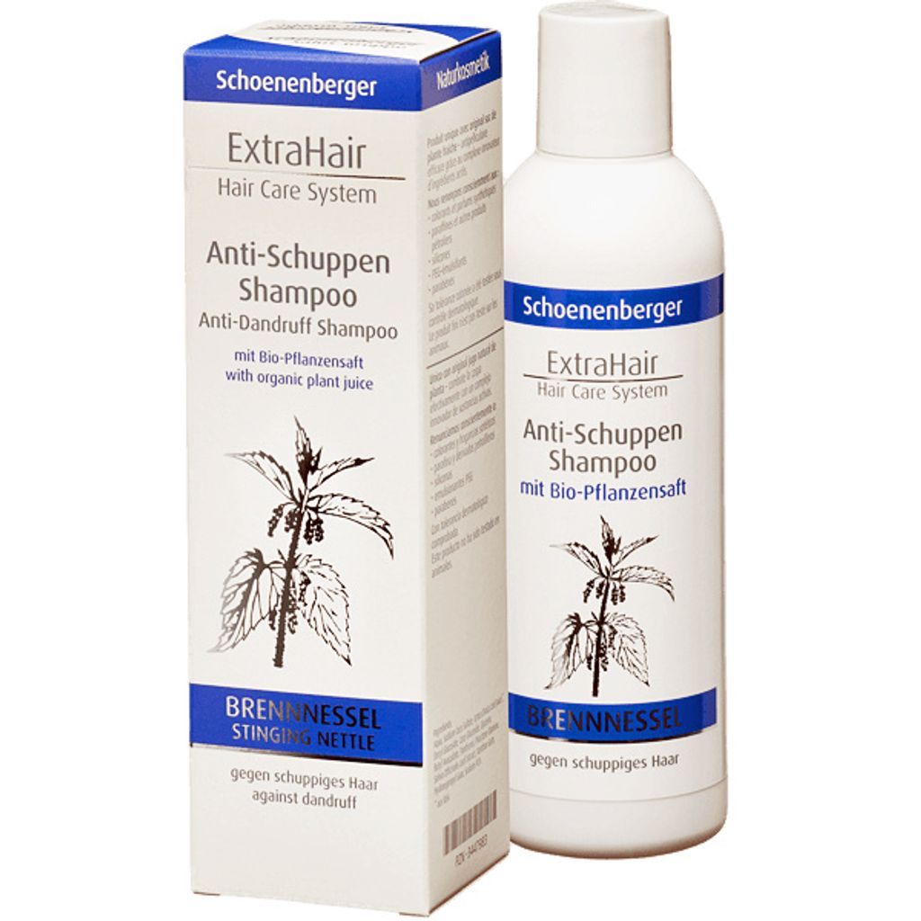 Schoenenberger ExtraHair Hair Care System Anti-Schuppen Shampoo, mit Bio-Pflanzensaft Brennnessel 200 ml