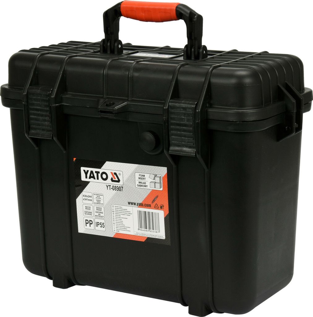 Yato YT-08907 Gerätekoffer Starrer Reisekoffer Zubehörhalter de Schwarz