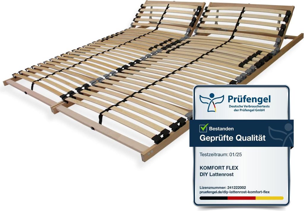 sommier à lattes 7 zones 180x190 avec têtière réglable - Image du produit 