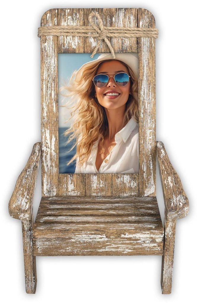 ZEP Holz-Bilderrahmen Gallipoli Liegestuhl-Look 10x15 cm 16x16x24 cm