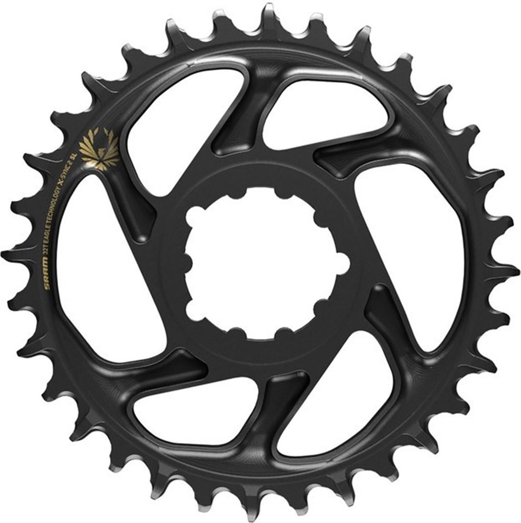 SRAM Kettenblatt X-Sync2 SL Eagle 38 Z.,gold,Alu,offset 6mm,DM,11/12-f., schwarz