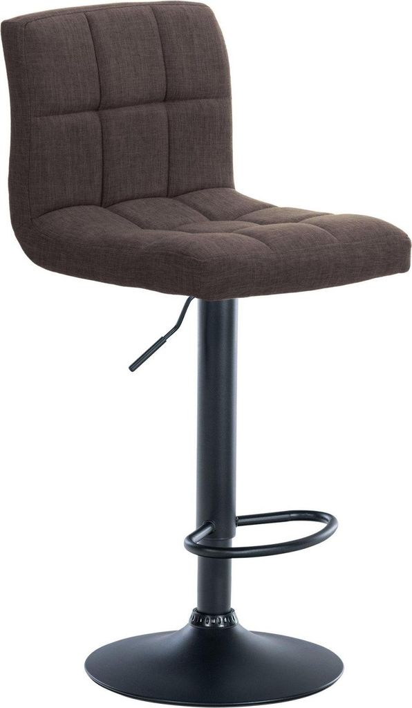 Barhocker Stoff - Hocker - Stufenlos verstellbar, 360° drehbar, elegantes Design