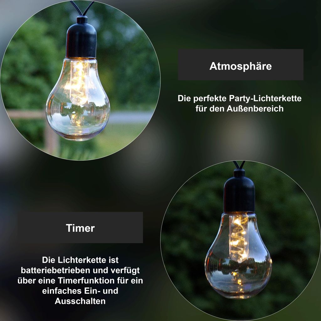 LED rozprávkové svetlá "Glow", 10 kusov, po 3 LED diódy, Obrázok produktu 8