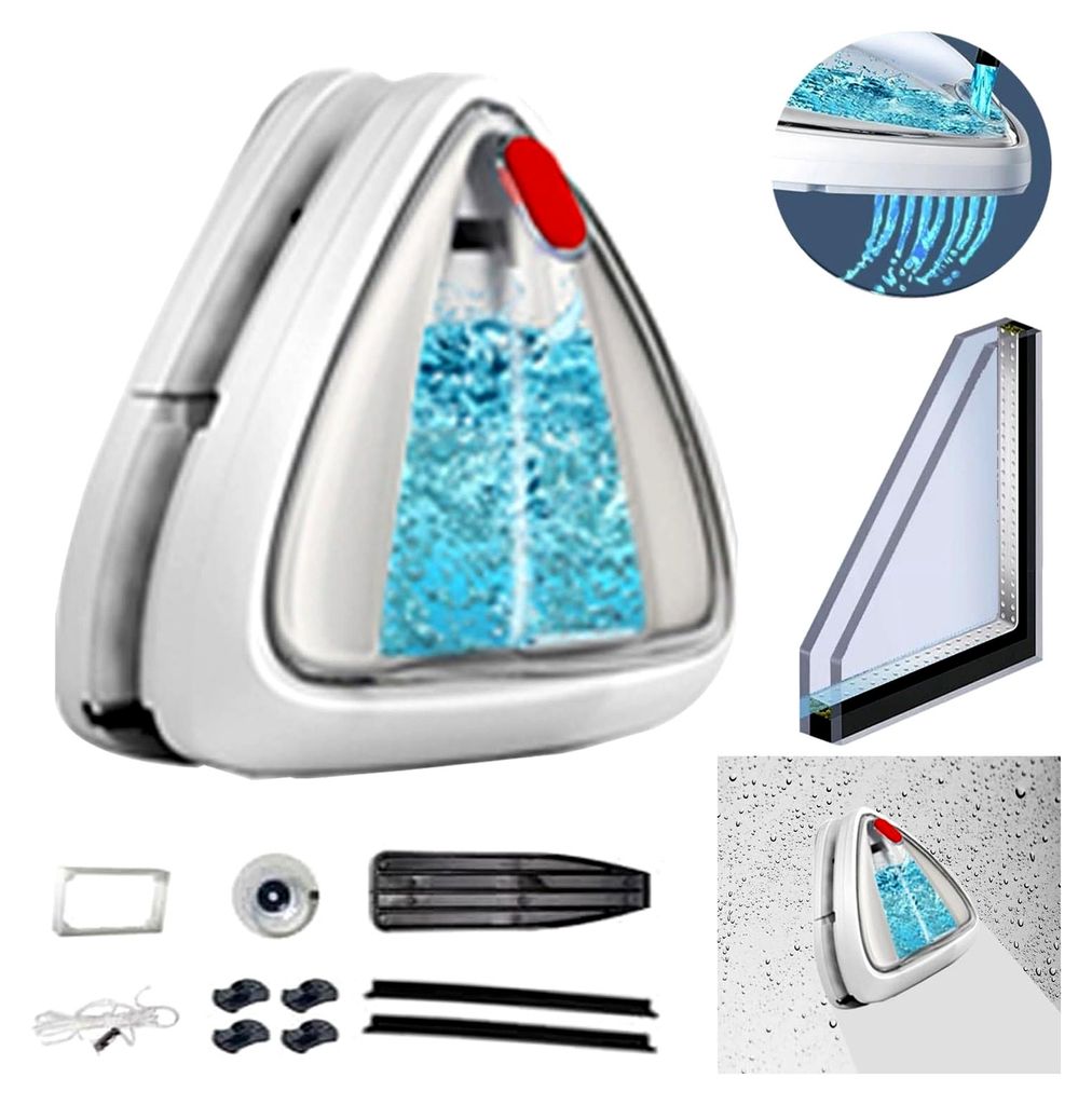 Fensterputzer Magnetisch Double Side Magnetic Fensterreiniger Einfachverglasung Doppelverglasungen Glasreinigungswerkzeuge mit Sicherheitsseil Spei...