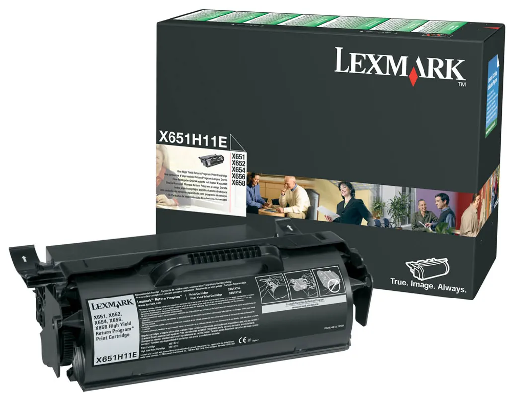 Toner Lexmark X65x Noir High Yield Haute Capacité pour Imprimante Laser