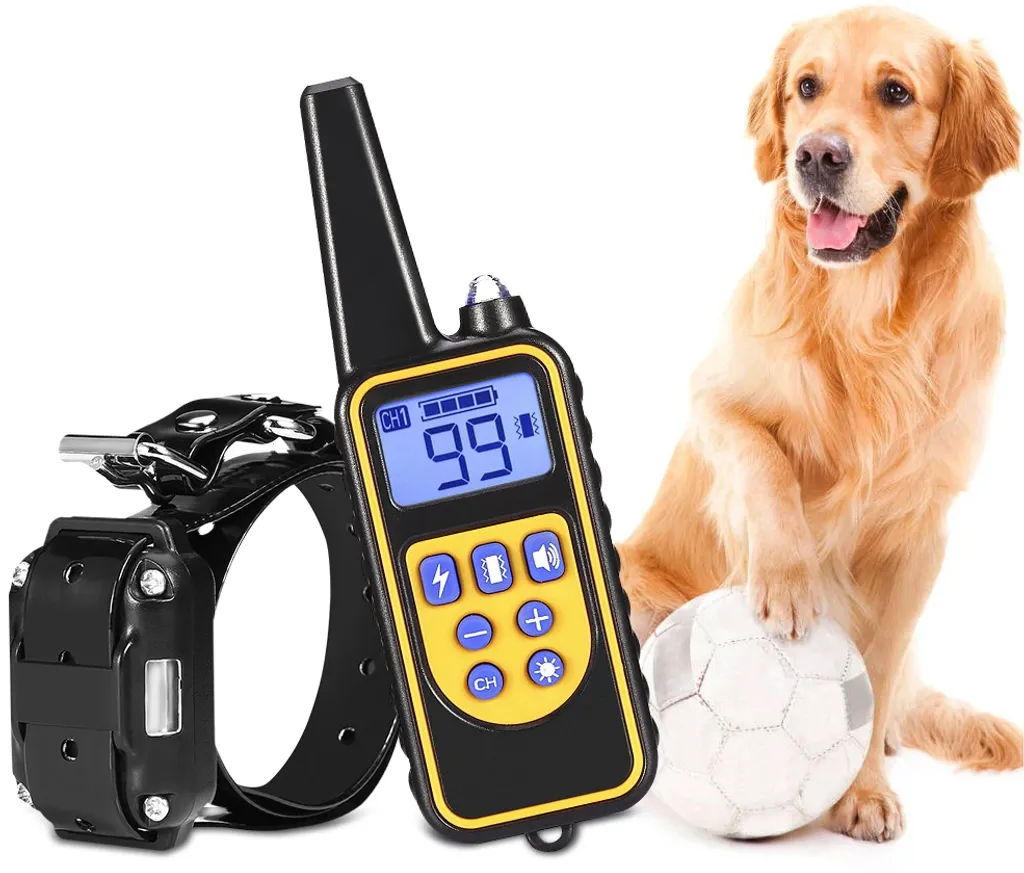Collier d'éducation pour chien avec télécommande portée 800m et LED OMNA