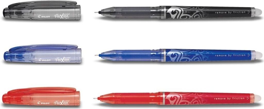 Pilot Frixion Point Tintenroller 3er-Set schwarz, blau, rot