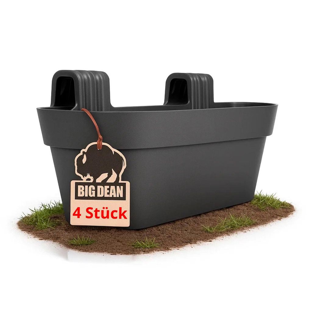 BigDean 4X Blumenkasten Balkongeländer 50cm Blumenkästen Produktbild 