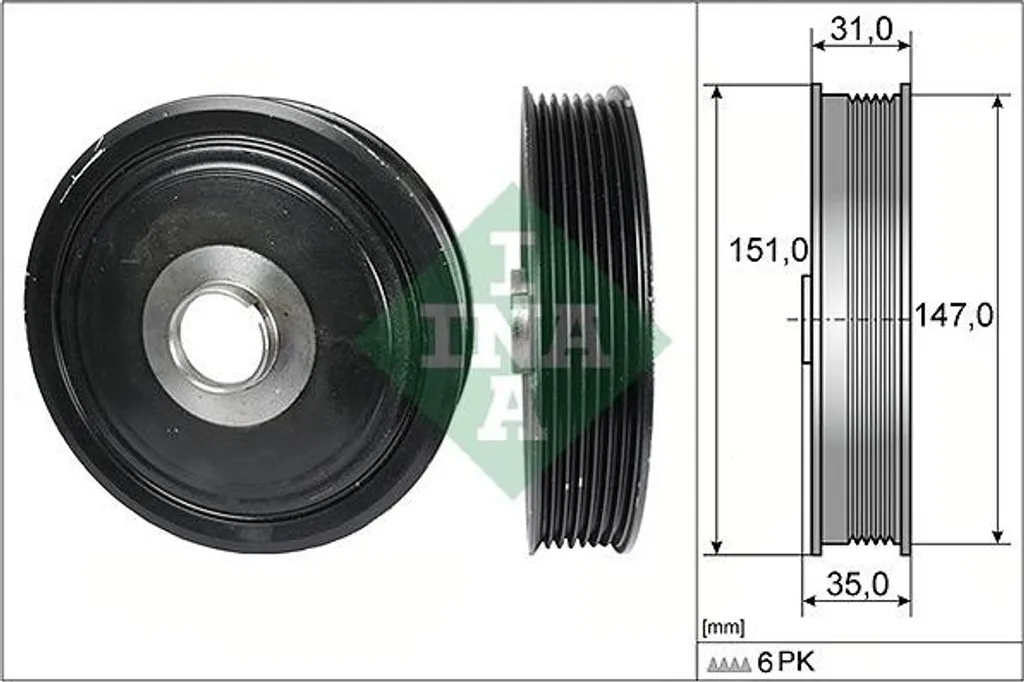Poulie de vilebrequin Renault moteur 1.5 dCi - Pièce damper renforcée