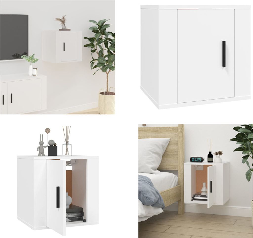 vidaXL TV Wandschrank Weiß 40x34,5x40 cm - TV-Wandschrank - TV-Wandschränke - TV-Schrank - TV-Konsole