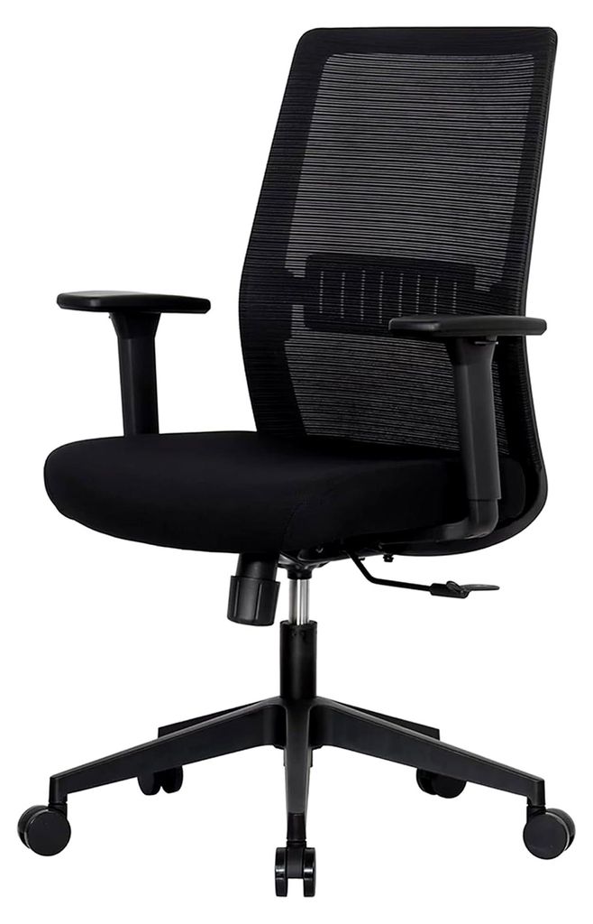 Napoli Bürostuhl Ergonomischer Stuhl schwarz mit flexibler Rückenlehne und Sitztiefenverstellung für Büro