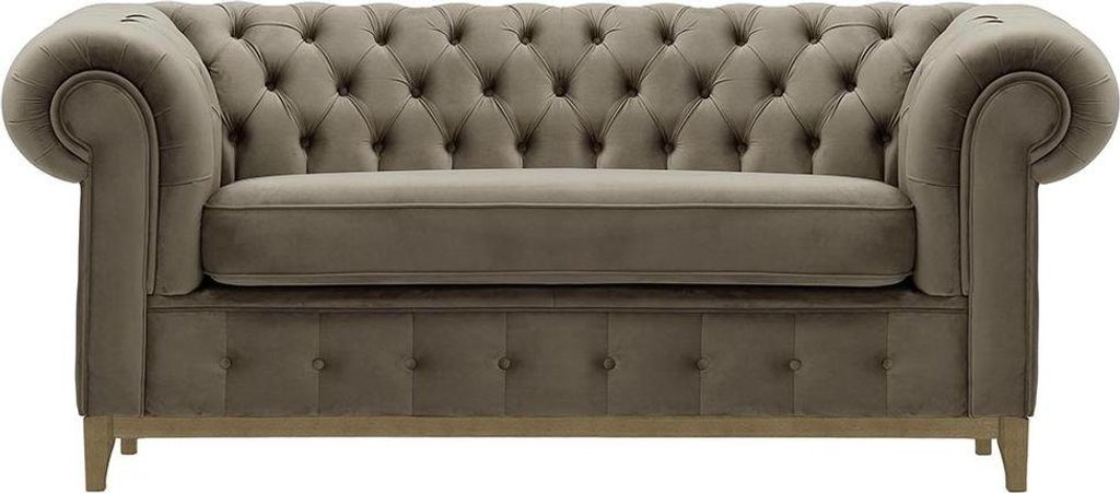 Zweisitzer-Sofa Chesterfield Grand-Velluto 17-oak wax black