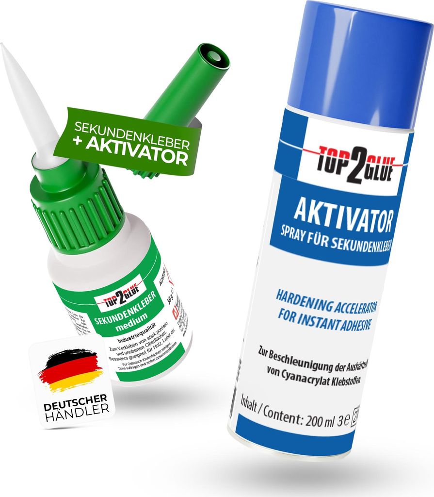 XXL Aktivator Sekundenkleber extra stark Alleskleber Set medium