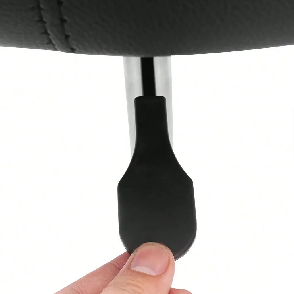 Tabouret de salon réglable avec roulettes et dossier ergonomique rouge - 6