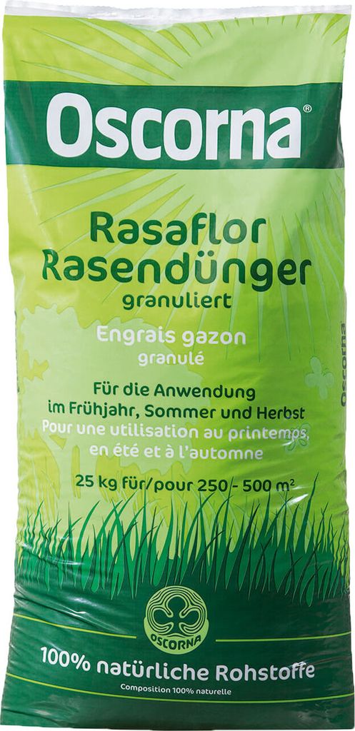 Oscorna Rasaflor Rasendünger granuliert 25 kg für 250 bis 500 m²