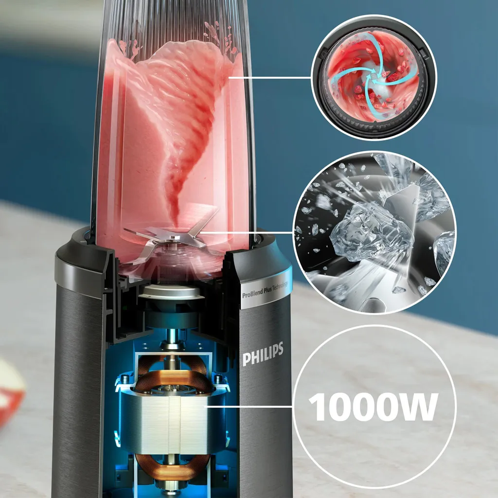 Mini Blender Philips 5000 HR2767/00 pour Smoothies et Mixage Rapide