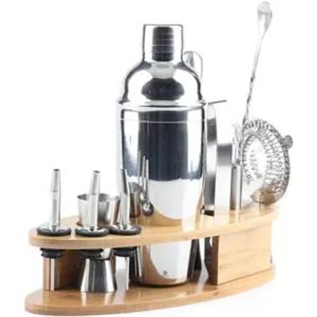 Recalma 12-delige Cocktailset RVS met Shaker, 9 Bartools & Productafbeelding 